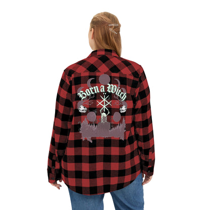 Born a witch Unisex Flannel Shirt