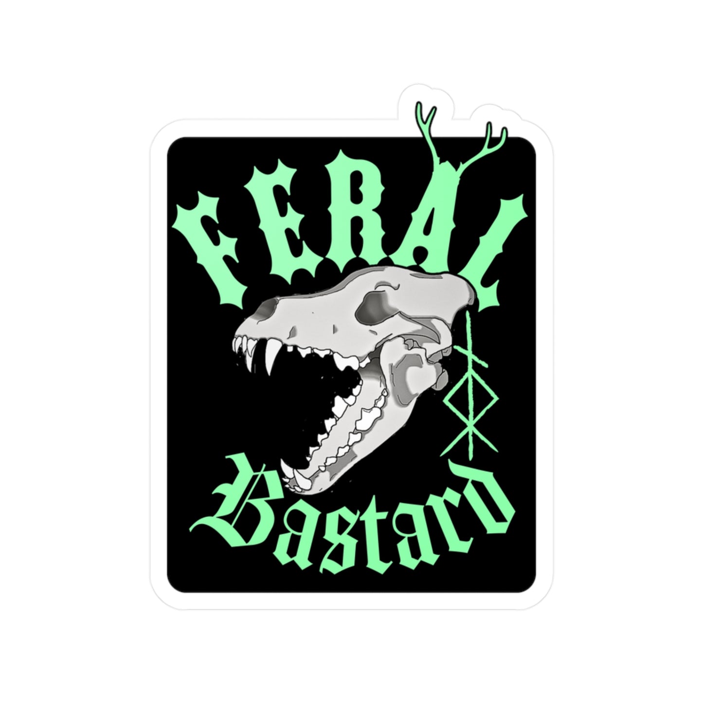 Feral Bastard Kiss-Cut Vinyl Decals ᚾ THE OFFBEAT RUNARS CO.