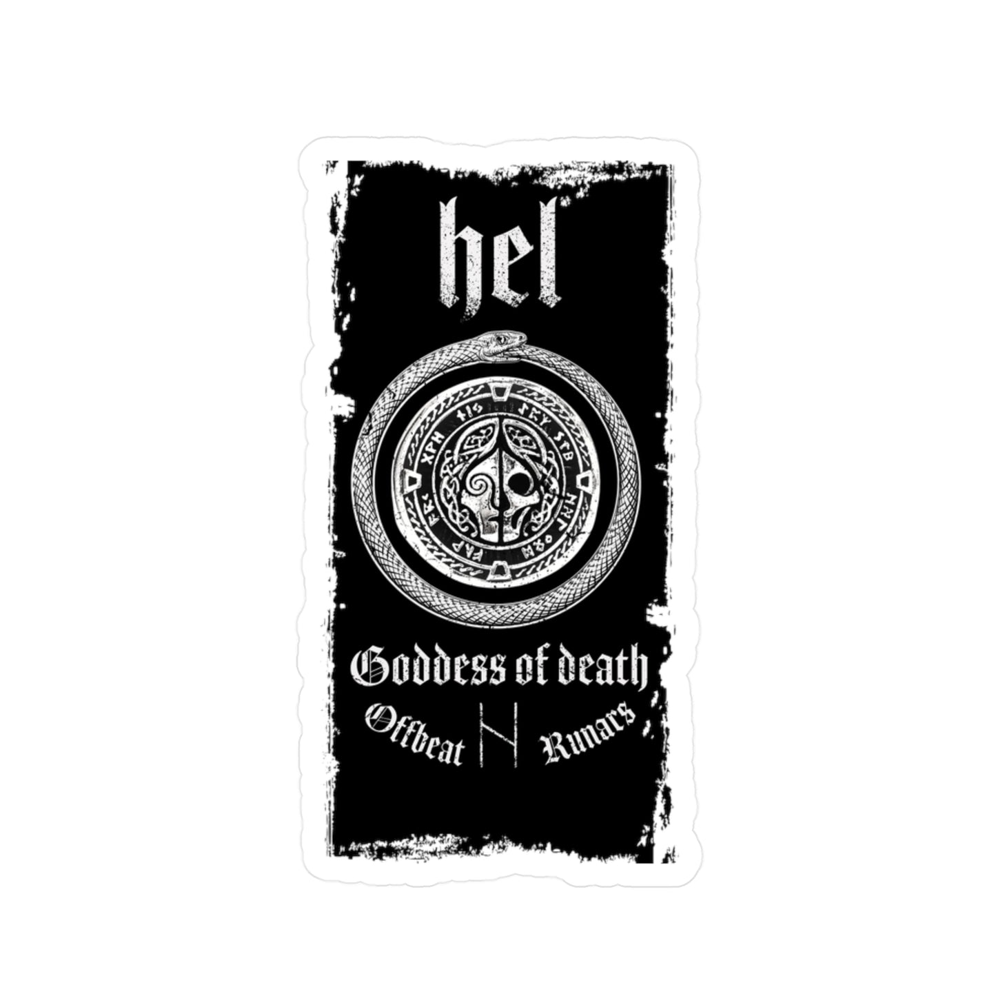 Hel Norse Giantess / Goddess of death  Kiss-Cut Vinyl Decals ᚾ THE OFFBEAT RUNARS CO.