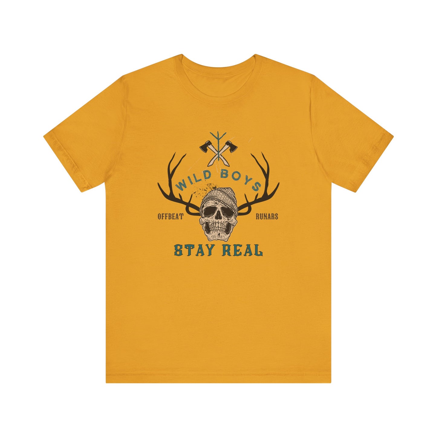 Wild boys stay real ᚾ THE OFFBEAT RUNARS CO. Unisex Jersey Short Sleeve Tee