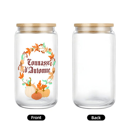 Connasse d'Automne Tumbler with Straw & Bamboo Lid  (16oz)