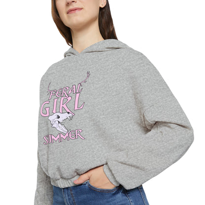 Feral Girl Summer Women's Cinched Bottom Hoodie