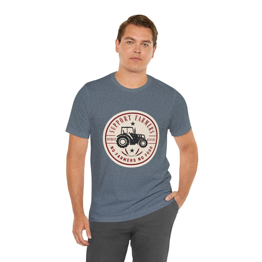 Soutenez nos agriculteurs vintage ᚾ THE OFFBEAT RUNARS CO. Unisex Jersey Short Sleeve Tee