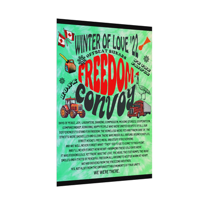 Winter Of Love '22 Freedom Convoy Retro Poster ᚾ THE OFFBEAT RUNARS CO.