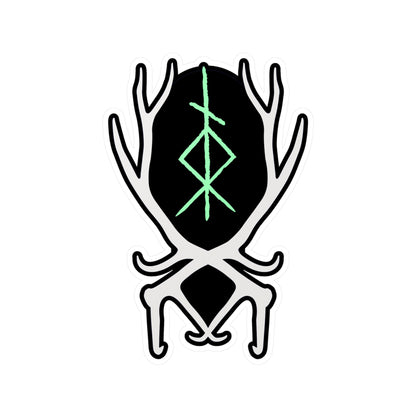 The Offbeat Runars Sigil w Antlers Kiss-Cut Vinyl Decals ᚾ THE OFFBEAT RUNARS CO.