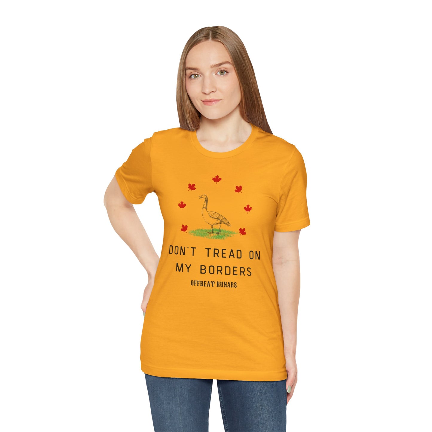 Don't tread on my borders ᚾ THE OFFBEAT RUNARS CO. Unisex Jersey Short Sleeve Tee