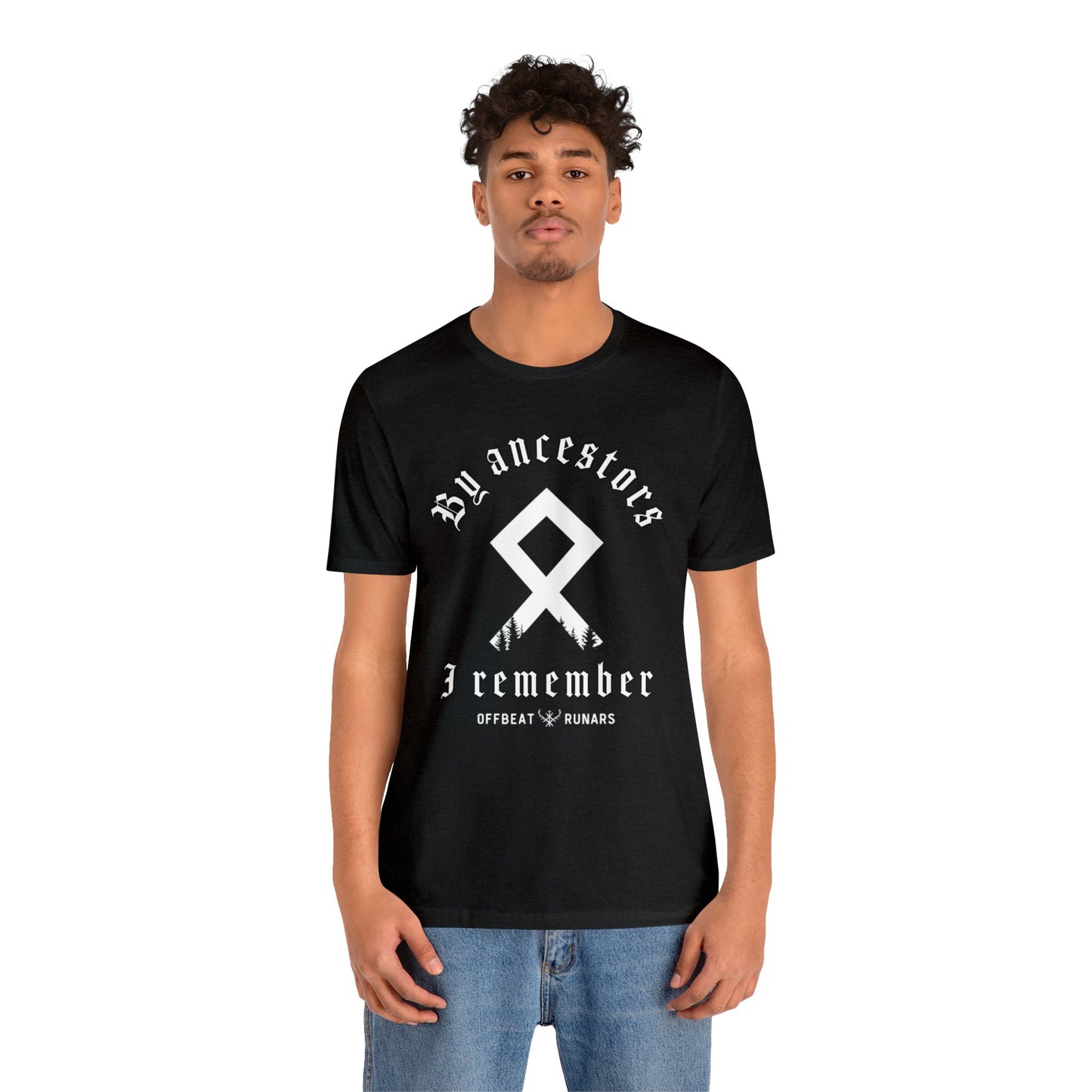 Par ancêtres, je me souviens de la rune Othala ᚾ THE OFFBEAT RUNARS CO. Unisex Jersey Short Sleeve Tee