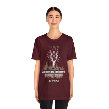 Honorez les ancêtres et la Terre Mère ᚾ THE OFFBEAT RUNARS Unisex Jersey Short Sleeve Tee