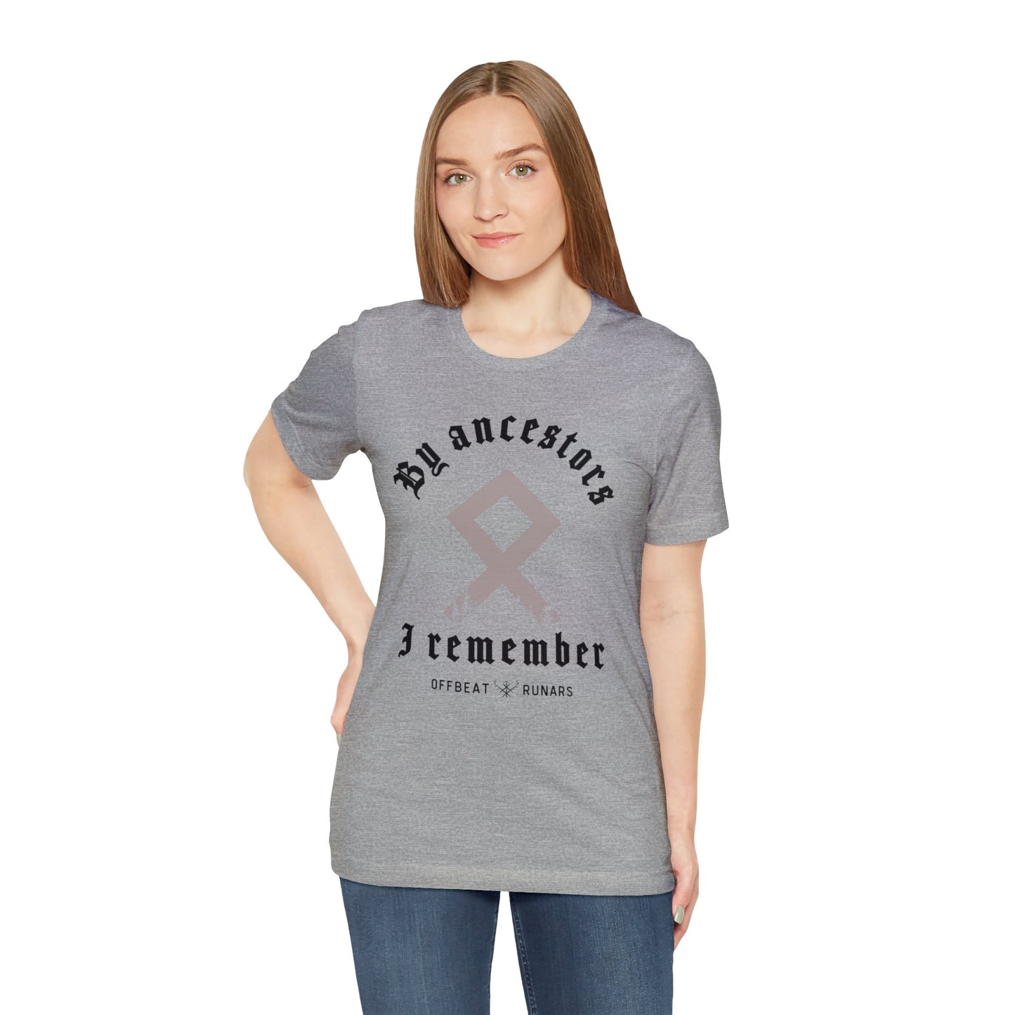 Par ancêtres, je me souviens de la rune Othala ᚾ THE OFFBEAT RUNARS CO. Unisex Jersey Short Sleeve Tee