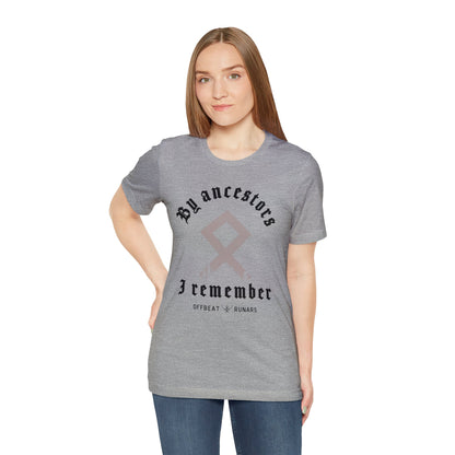 Par ancêtres, je me souviens de la rune Othala ᚾ THE OFFBEAT RUNARS CO. Unisex Jersey Short Sleeve Tee