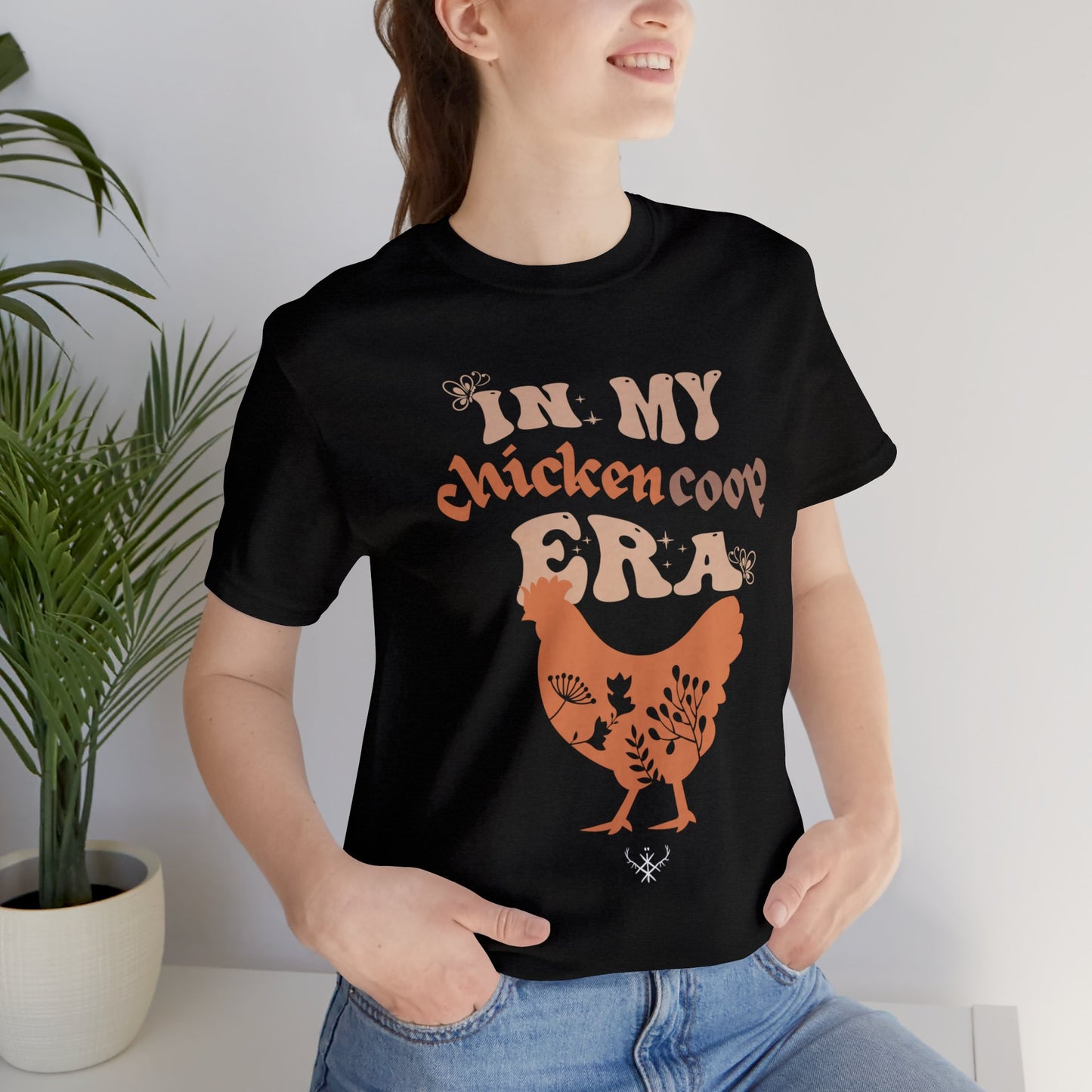 In my chicken coop era ᚾ THE OFFBEAT RUNARS CO. Unisex Jersey Short Sleeve Tee