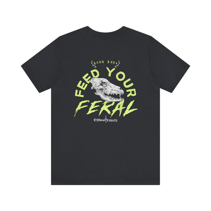 Feed your feral ᚾ THE OFFBEAT RUNARS CO. Unisex Jersey Short Sleeve Tee