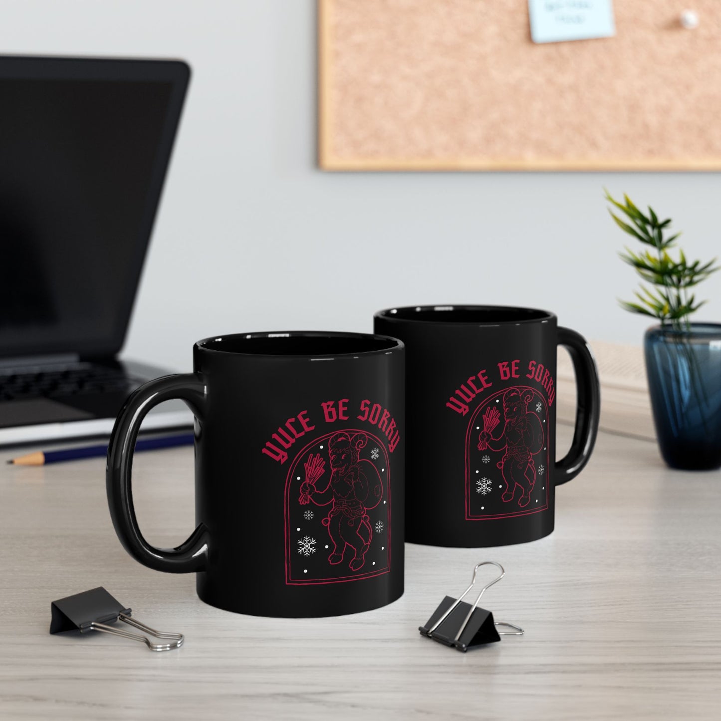 Yule be sorry Krampus Black Mug