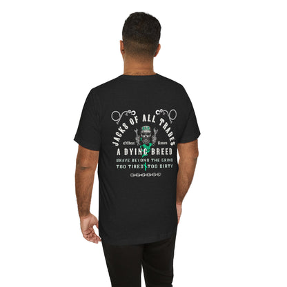 Touches à tous les métiers, une race mourante ᚾ THE OFFBEAT RUNARS CO. Unisex Jersey Short Sleeve Tee