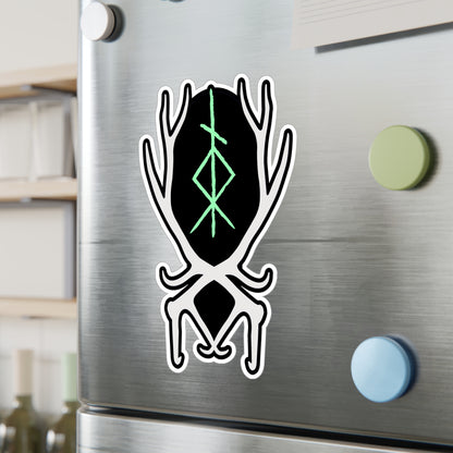 The Offbeat Runars Sigil w Antlers Kiss-Cut Vinyl Decals ᚾ THE OFFBEAT RUNARS CO.