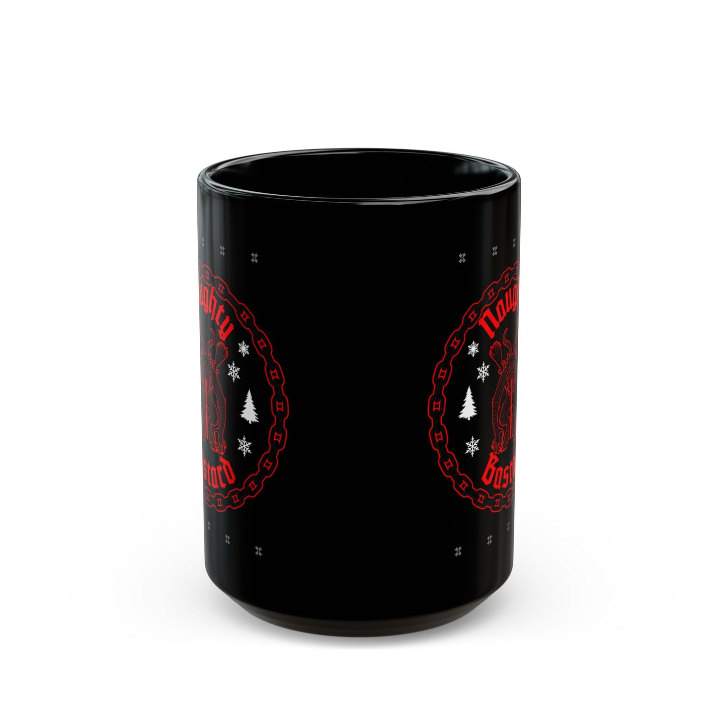 Naughty Bastard  Krampus Black Mug