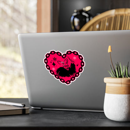 Like Krampus, I slay with a bad attitude Pink Kiss-Cut Vinyl Decals