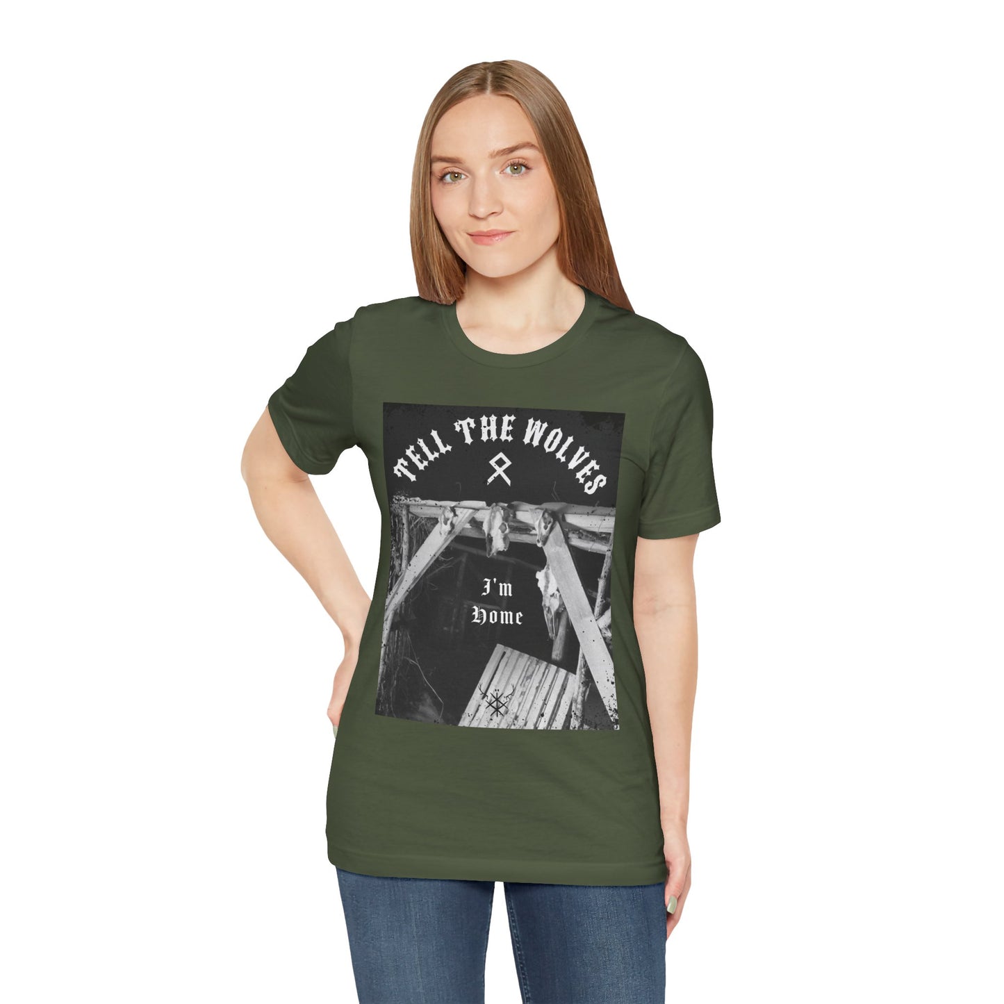 Tell the wolves I'm home ᚾ THE OFFBEAT RUNARS CO. Unisex Jersey Short Sleeve Tee