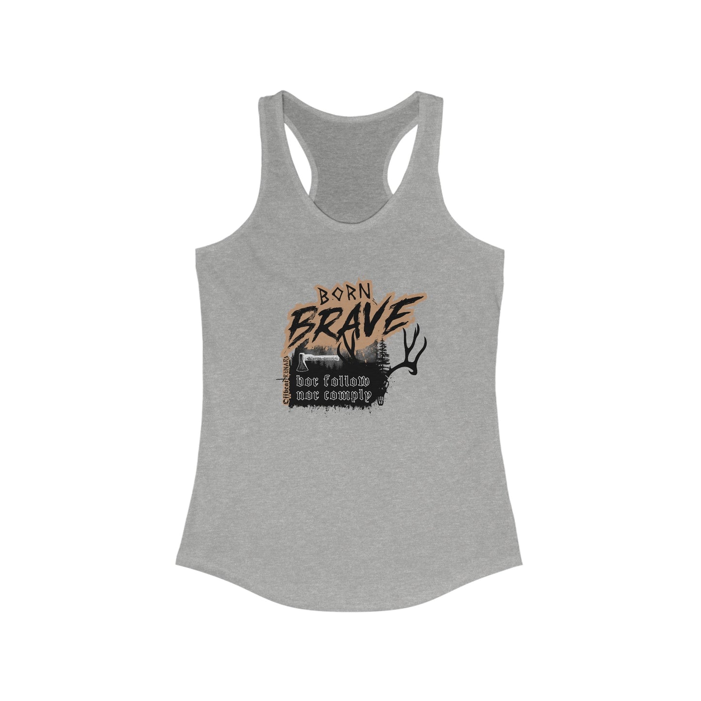 Débardeur Born Brave Original Racerback Femme ᚾ THE OFFBEAT RUNARS CO. ᚾ