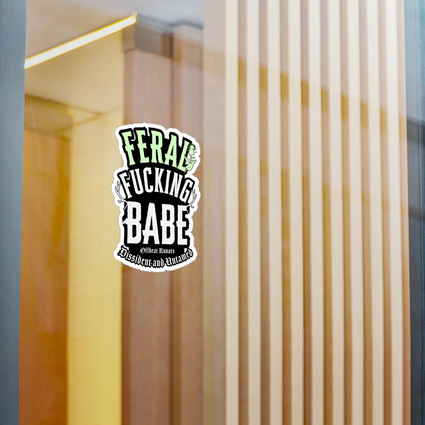 Feral F*cking babe Kiss-Cut Vinyl Decals ᚾ THE OFFBEAT RUNARS CO.