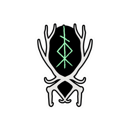 The Offbeat Runars Sigil w Antlers Kiss-Cut Vinyl Decals ᚾ THE OFFBEAT RUNARS CO.