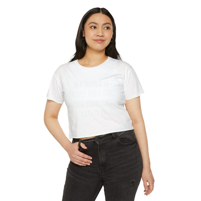 Hawk Tuah Girl Women's Festival Crop Top