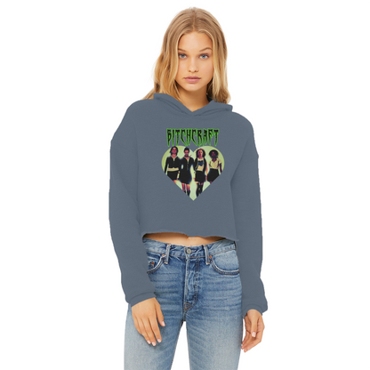 Bitch Craft Ladies Cropped Raw Edge Hoodie