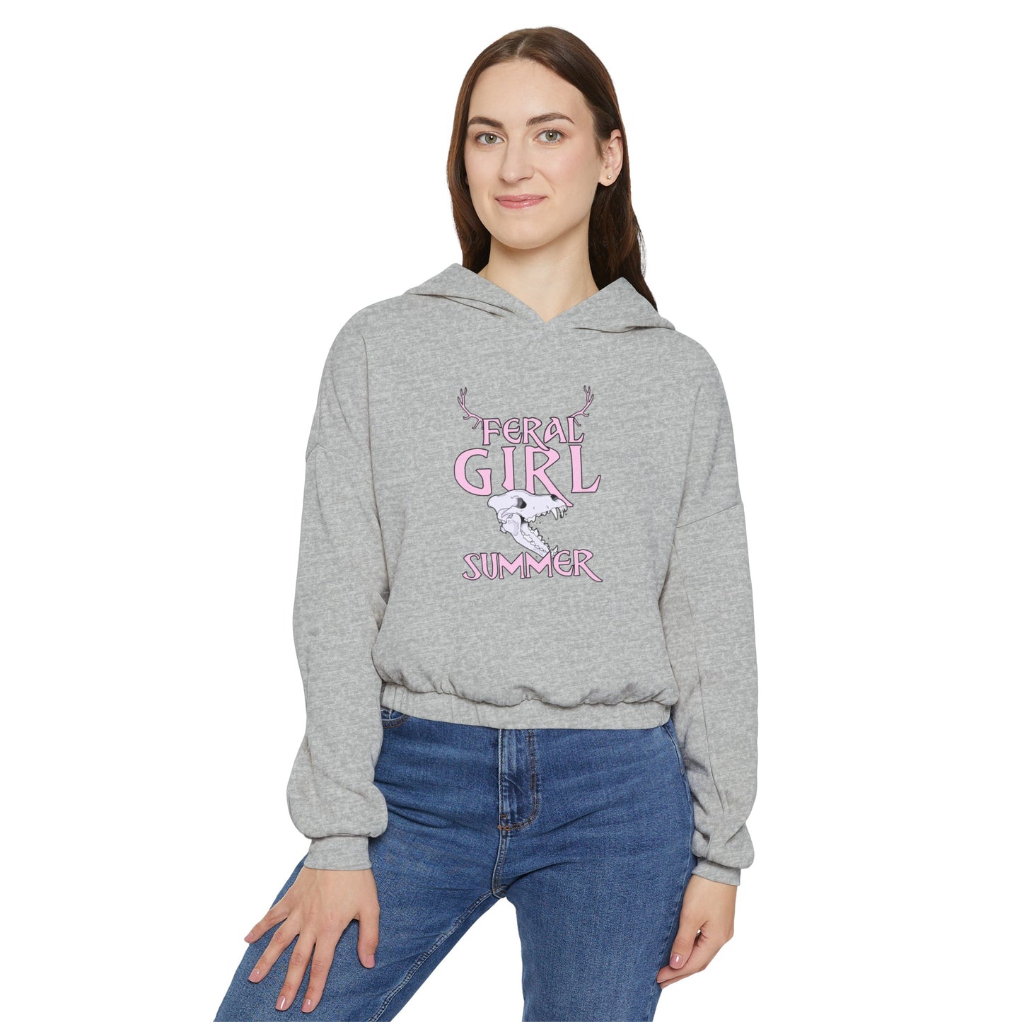 Feral Girl Summer Women's Cinched Bottom Hoodie