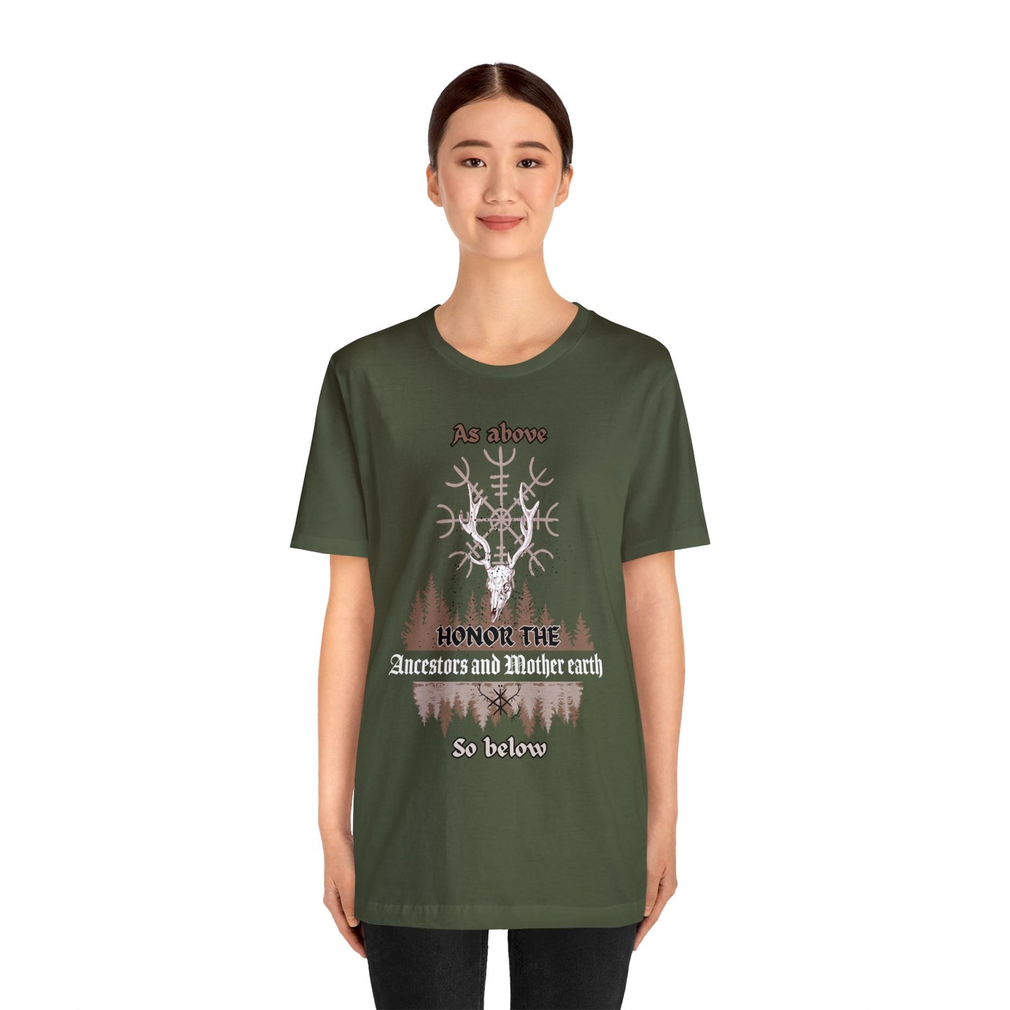 Honorez les ancêtres et la Terre Mère ᚾ THE OFFBEAT RUNARS Unisex Jersey Short Sleeve Tee