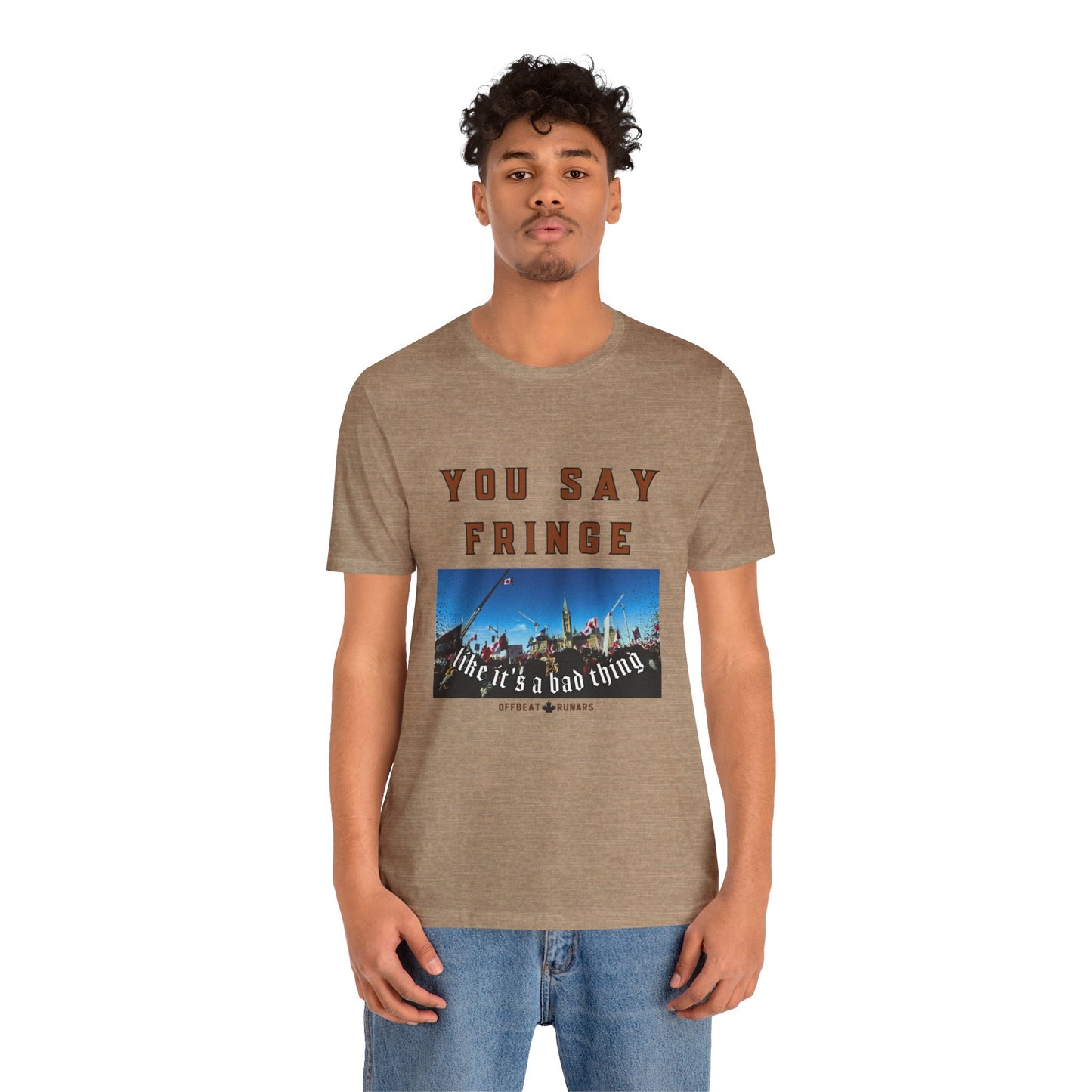 You say fringe ᚾ THE OFFBEAT RUNARS CO. Unisex Jersey Short Sleeve Tee