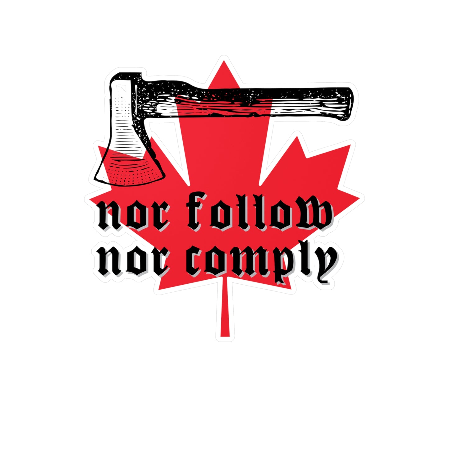 Nor follow nor comply Kiss-Cut Vinyl Decals ᚾ THE OFFBEAT RUNARS CO.