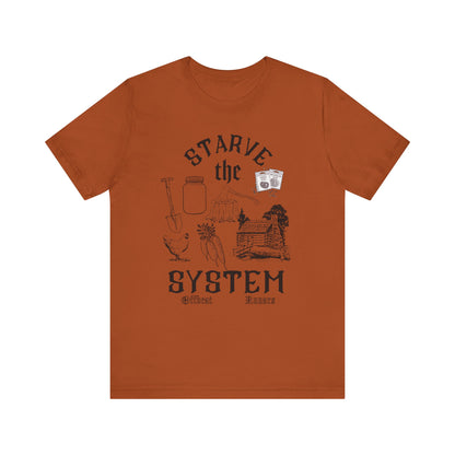 Starve the system ᚾ THE OFFBEAT RUNARS CO. Unisex Jersey Short Sleeve Tee