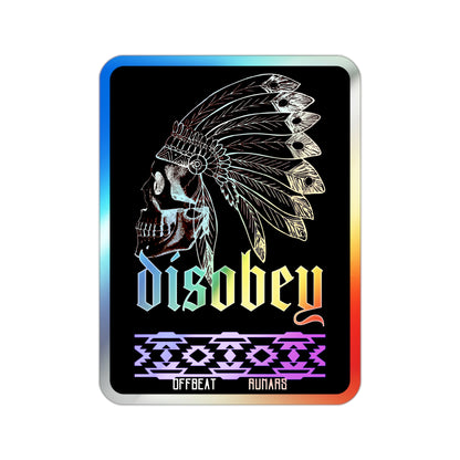 Disobey Holographic Die-cut Stickers