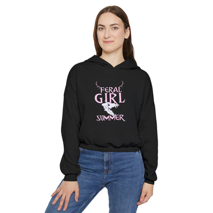 Feral Girl Summer Women's Cinched Bottom Hoodie