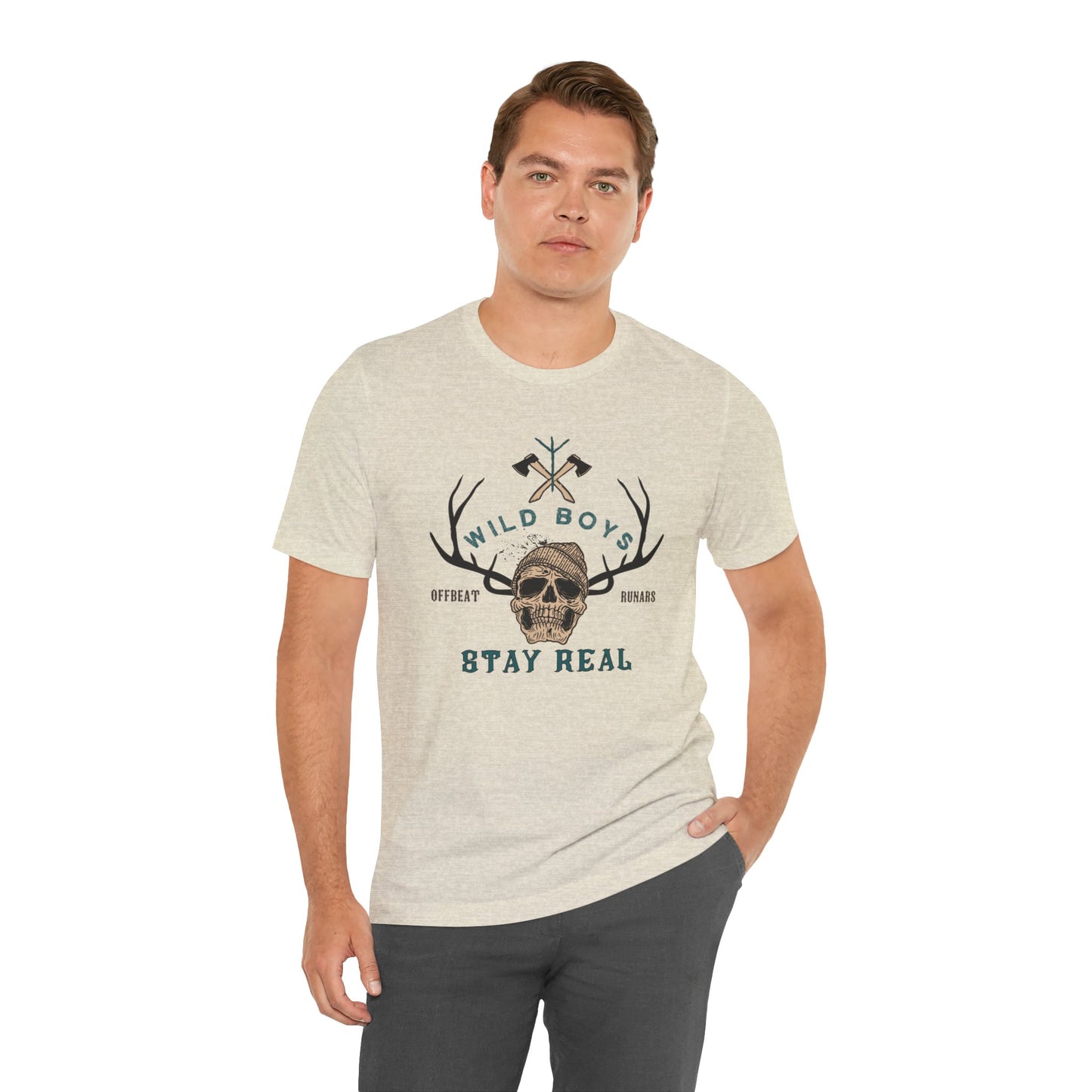 Wild boys stay real ᚾ THE OFFBEAT RUNARS CO. Unisex Jersey Short Sleeve Tee