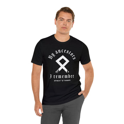 Par ancêtres, je me souviens de la rune Othala ᚾ THE OFFBEAT RUNARS CO. Unisex Jersey Short Sleeve Tee