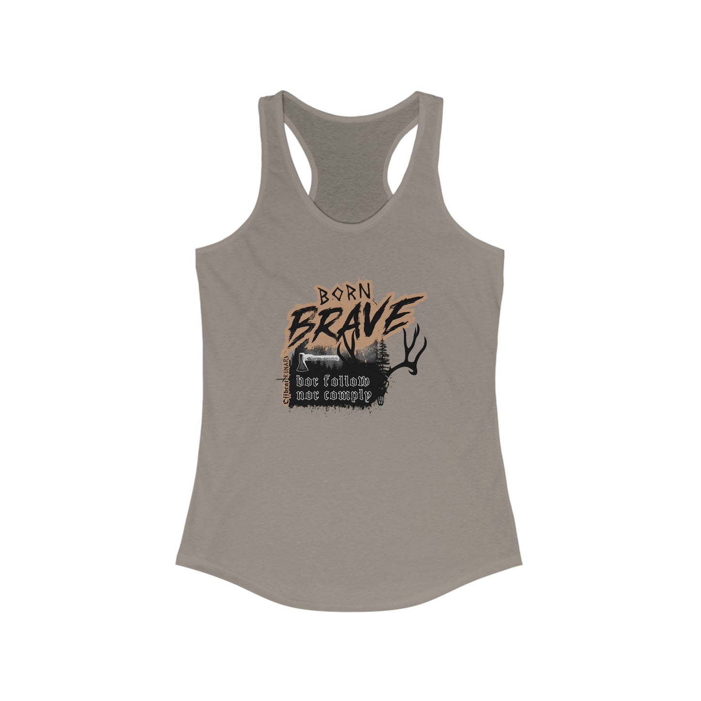 Débardeur Born Brave Original Racerback Femme ᚾ THE OFFBEAT RUNARS CO. ᚾ