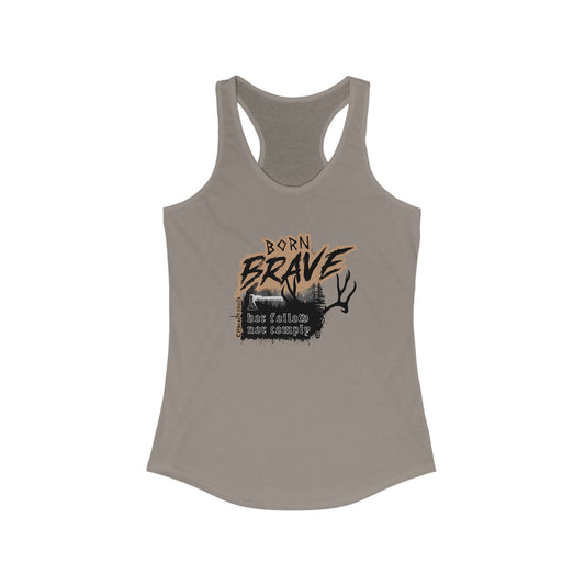 Born Brave Original Racerback Tank Women ᚾ THE OFFBEAT RUNARS CO. ᚾ