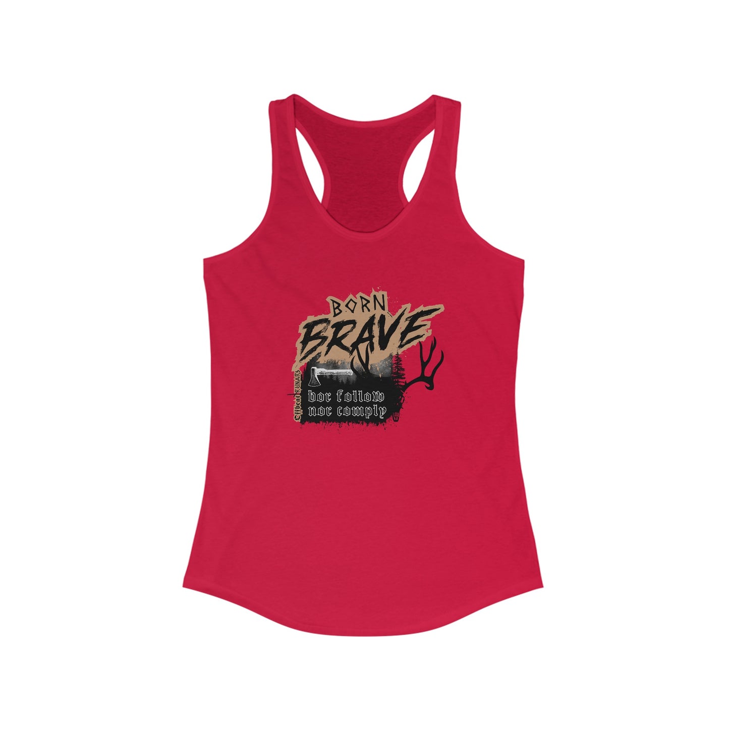 Débardeur Born Brave Original Racerback Femme ᚾ THE OFFBEAT RUNARS CO. ᚾ