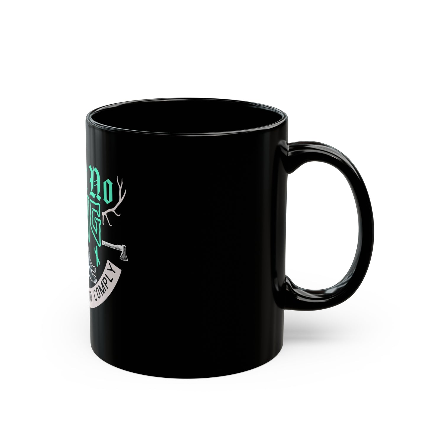 Trust No King Original Black Mug 11 oz ᚾ THE OFFBEAT RUNARS Co.