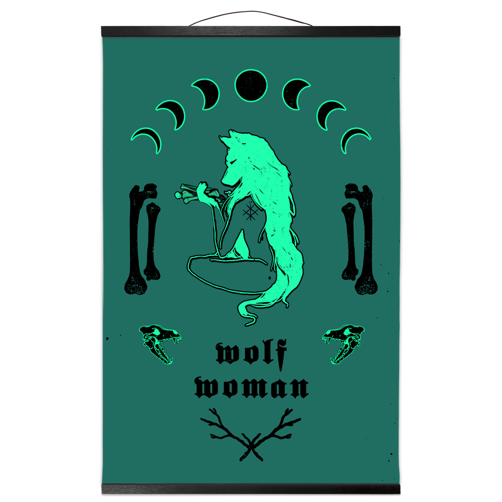 Wolf Woman La Loba Hanging Canvas Prints