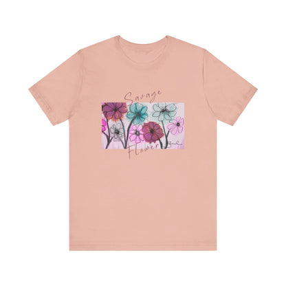 Savage Flower Original ᚾ THE OFFBEAT RUNARS CO. Unisex Jersey Short Sleeve Tee