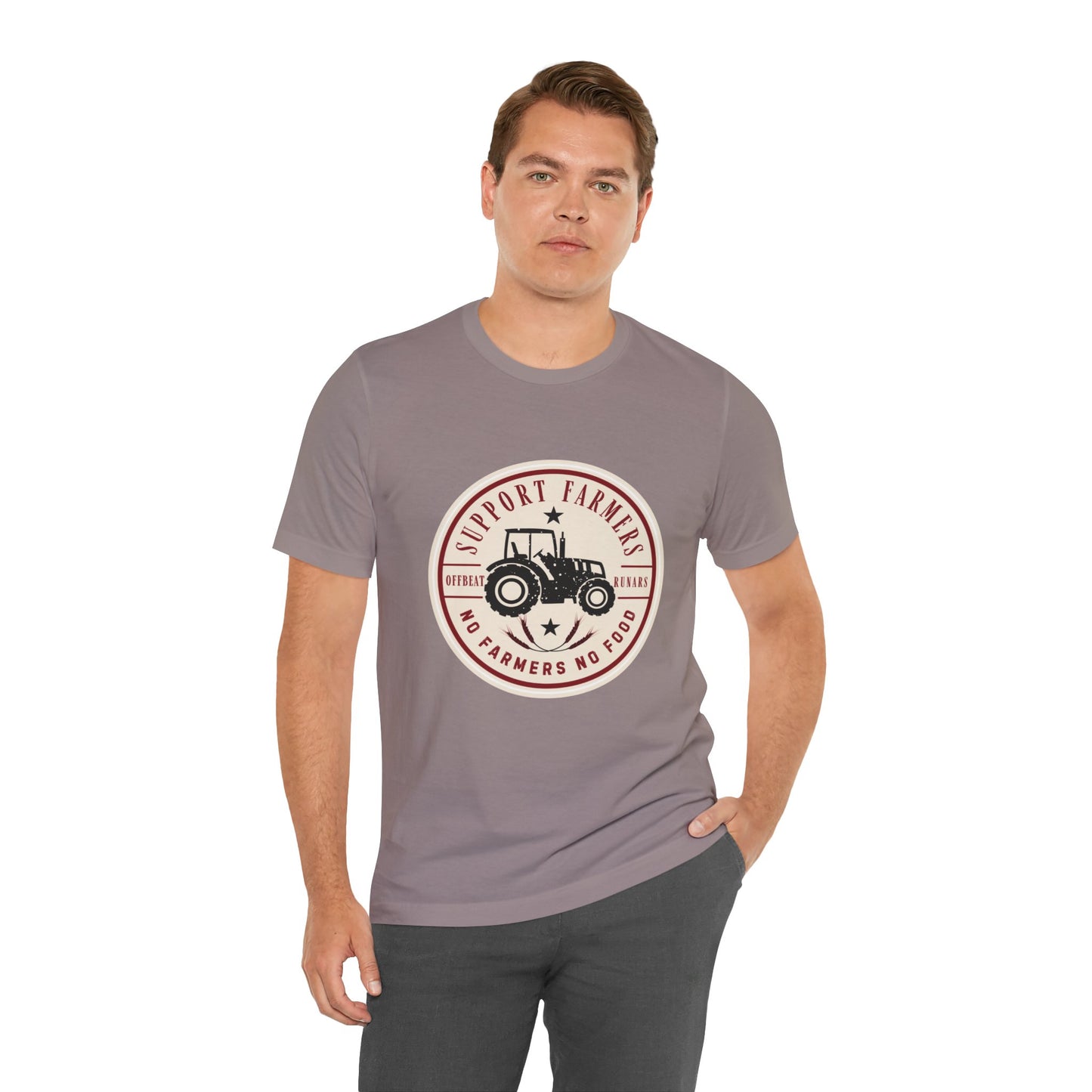 Support our farmers vintage ᚾ THE OFFBEAT RUNARS CO. Unisex Jersey Short Sleeve Tee