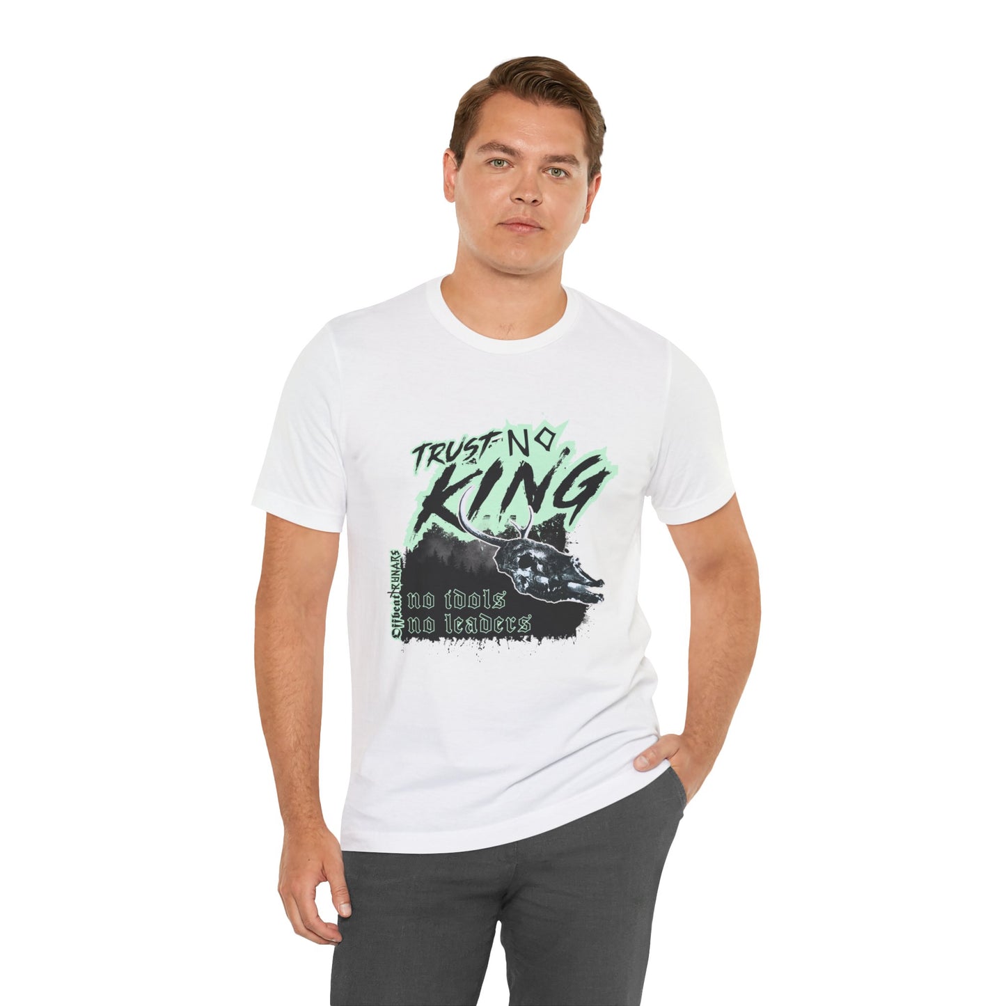 Trust No King ᚾ THE OFFBEAT RUNARS CO. Unisex Jersey Short Sleeve Tee