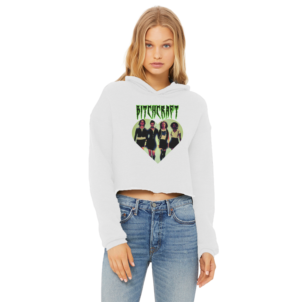 Bitch Craft Ladies Cropped Raw Edge Hoodie