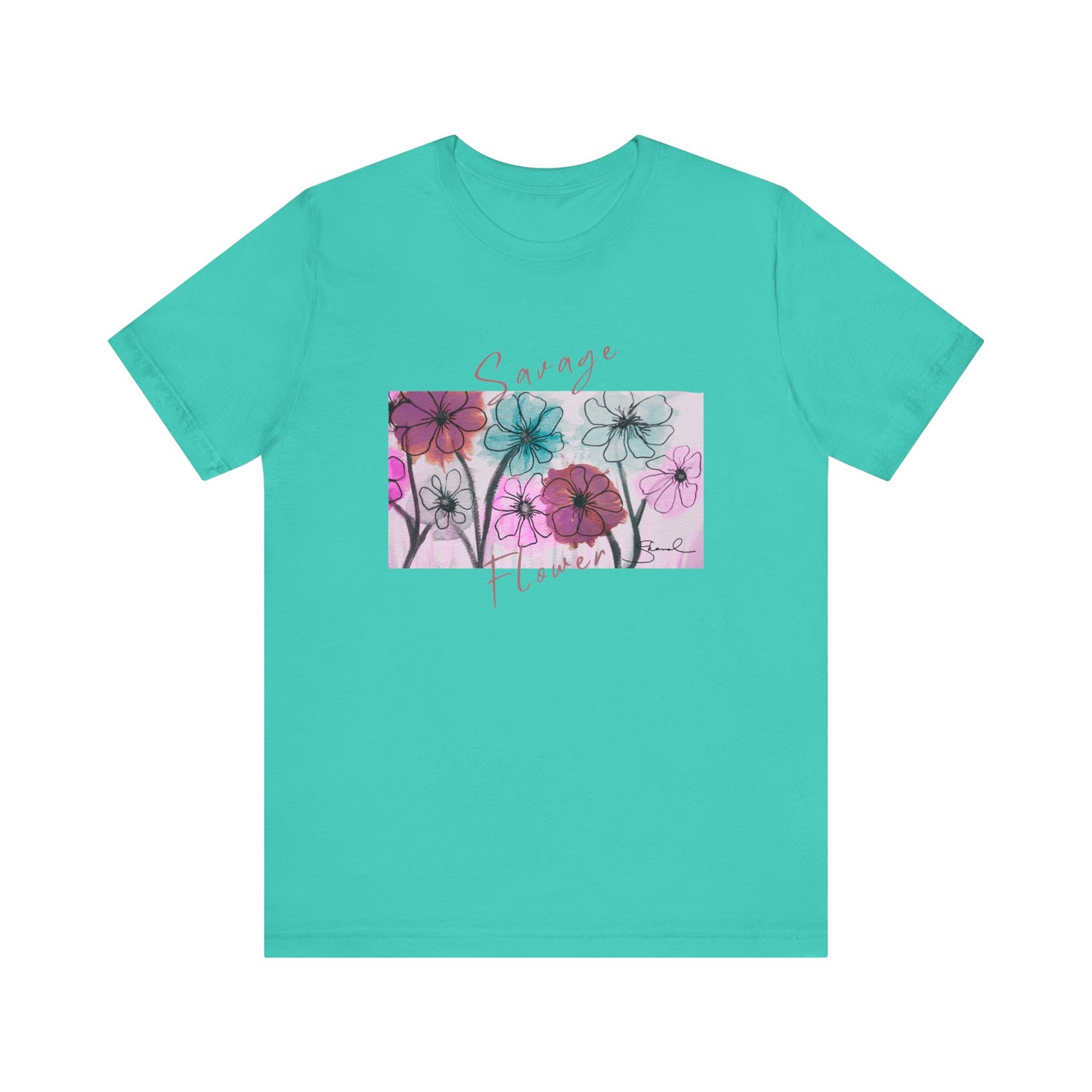 Savage Flower Original ᚾ THE OFFBEAT RUNARS CO. Unisex Jersey Short Sleeve Tee