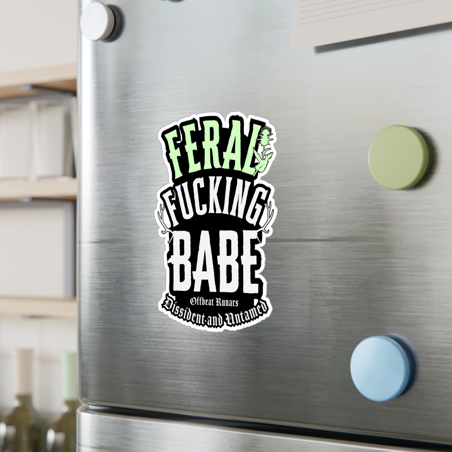 Feral F*cking babe Kiss-Cut Vinyl Decals ᚾ THE OFFBEAT RUNARS CO.