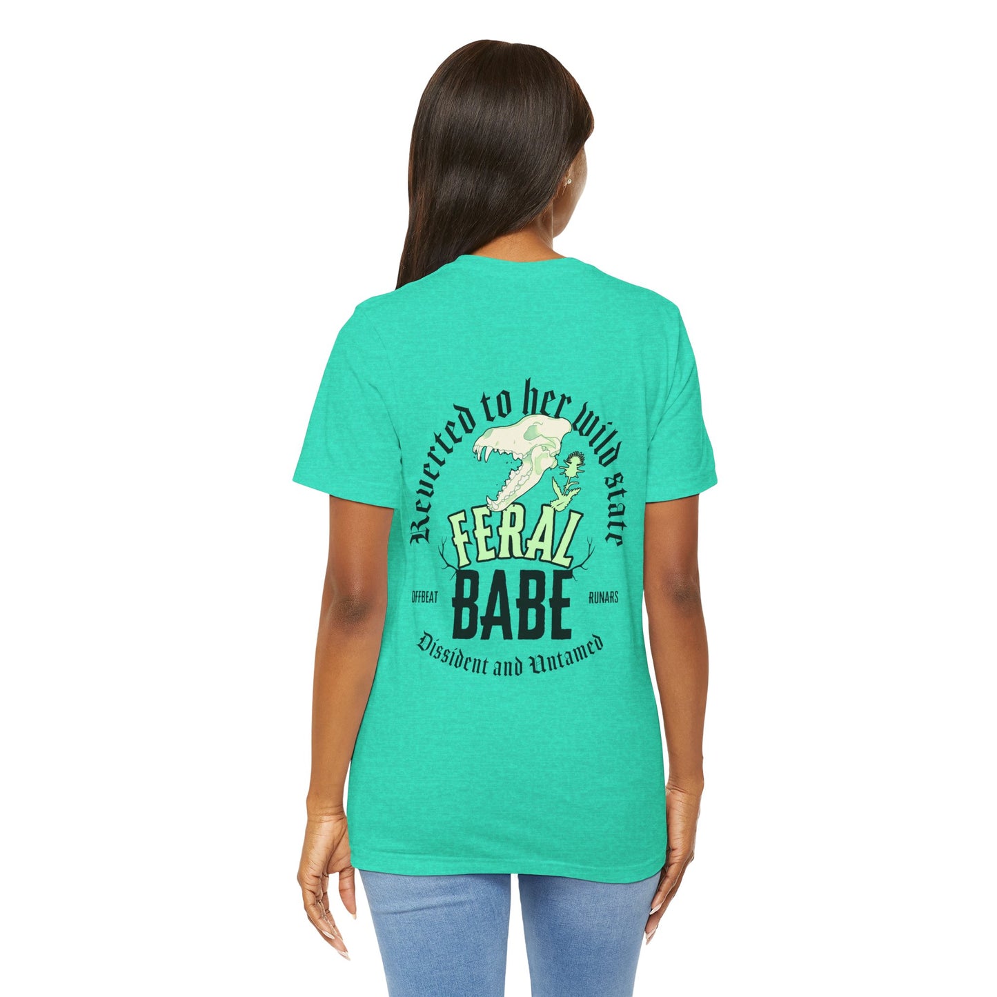 Feral babe ᚾ THE OFFBEAT RUNARS CO. Unisex Jersey Short Sleeve Tee