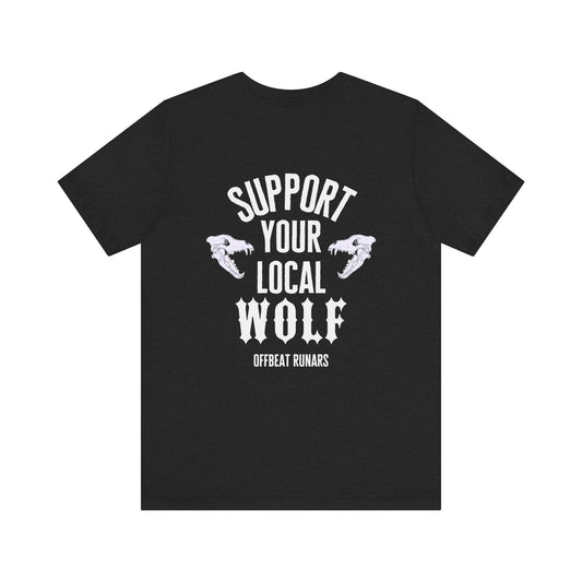 Support your local Wolf ᚾ THE OFFBEAT RUNARS CO. Unisex Jersey Short Sleeve Tee