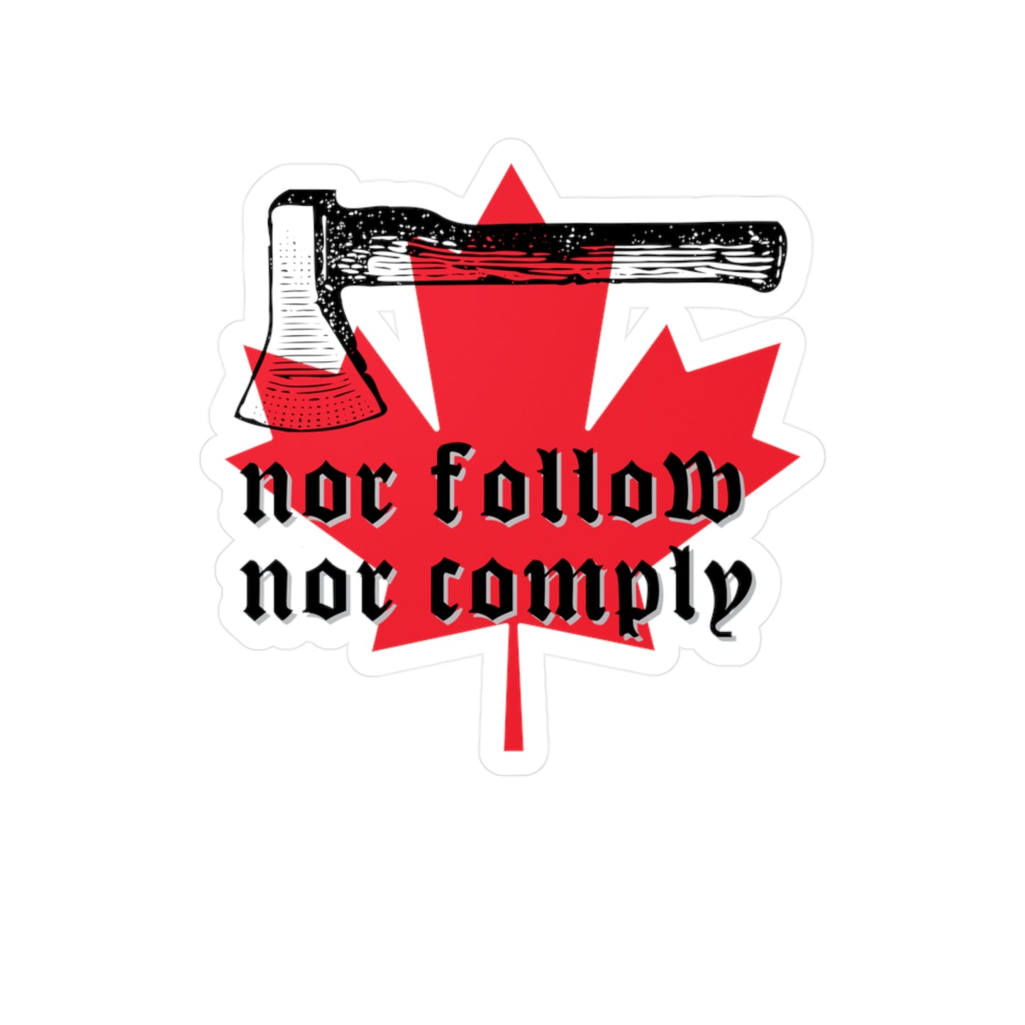 Nor follow nor comply Kiss-Cut Vinyl Decals ᚾ THE OFFBEAT RUNARS CO.